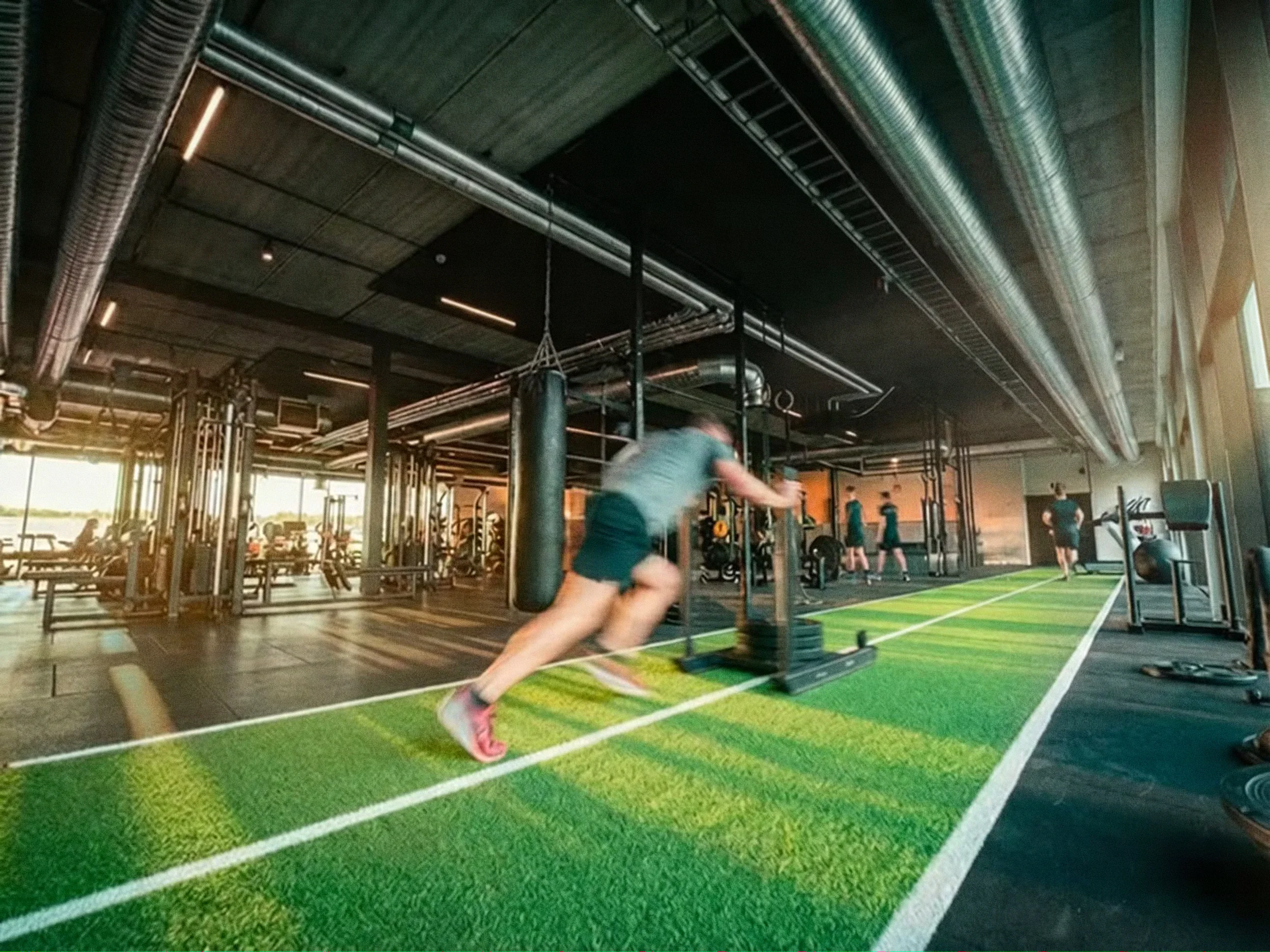 Sled push på Vegastaden